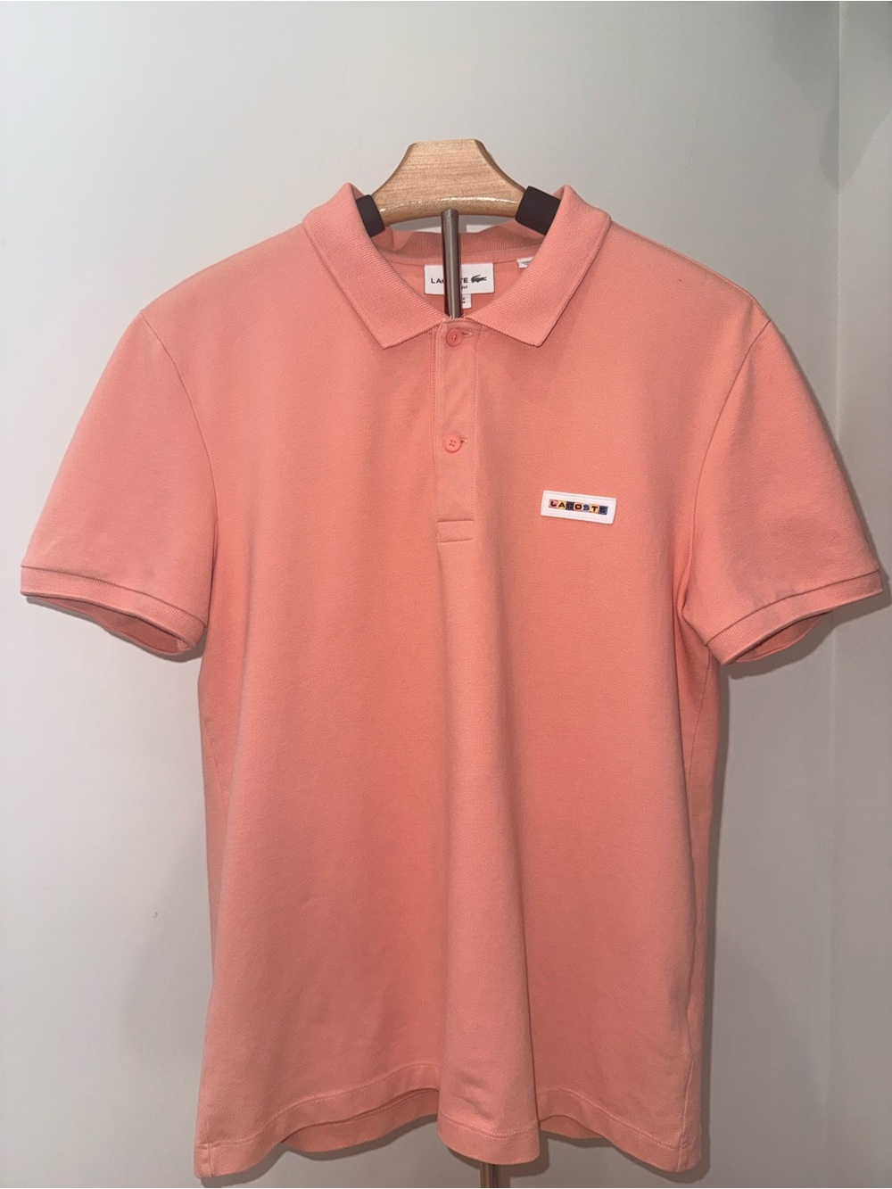 Lacoste Pink Men’s Polo Shirt Medium Slim Fit Stretch Cotton